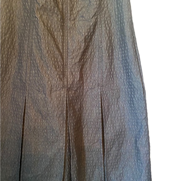 W by Worrh Navy Blue Textured Short Sleeve Zipper Front Dress - Picture 4 of 13